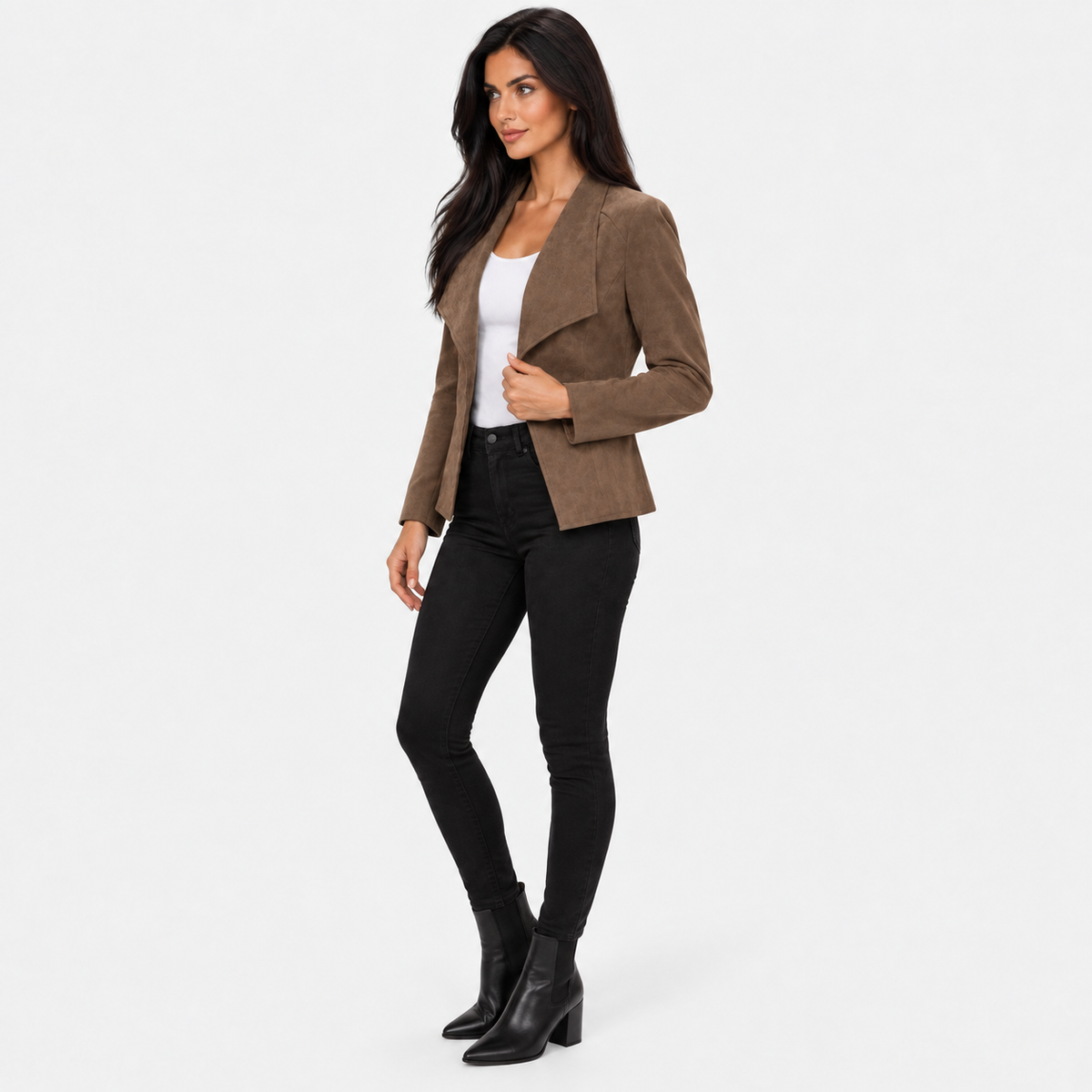 Montviro | Women’s Open Front Cardigan Jacket Elegant Fall Winter Outerwear
