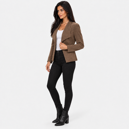 Montviro | Women’s Open Front Cardigan Jacket Elegant Fall Winter Outerwear
