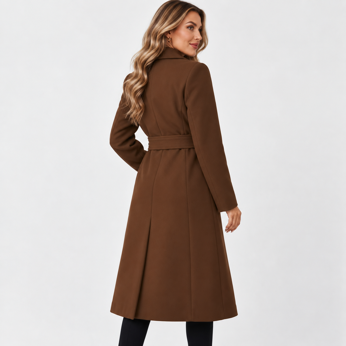 Montviro | Women's Belted Trench Coat - Long Elegant Outerwear