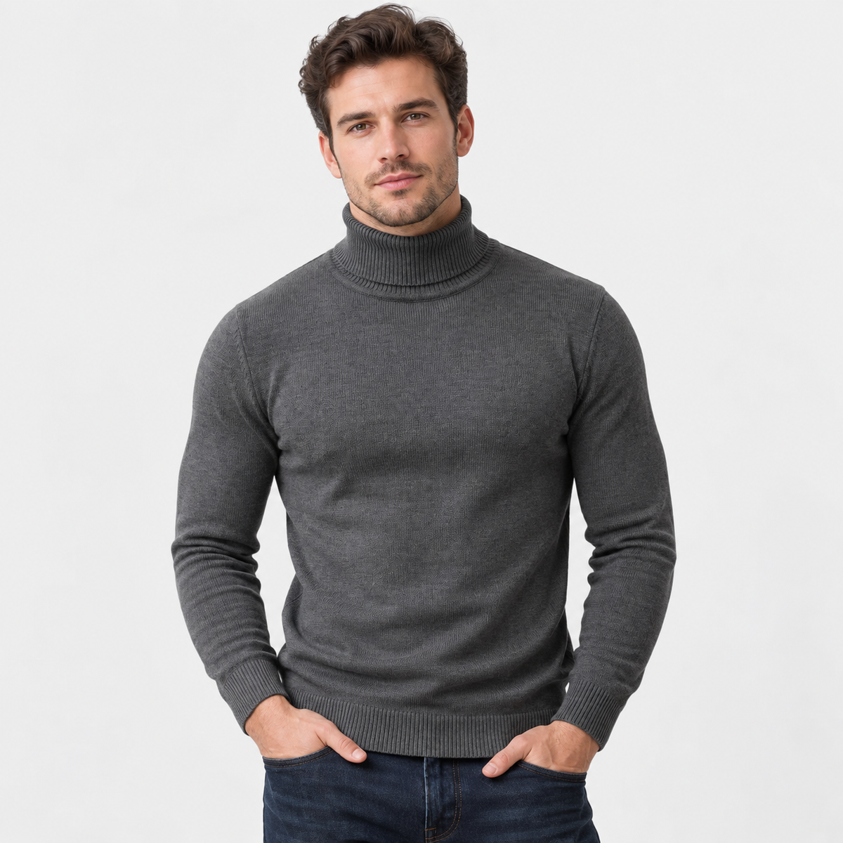 Montviro | Men's Viscose Sweater Rib Knit Crew Neck Regular Fit