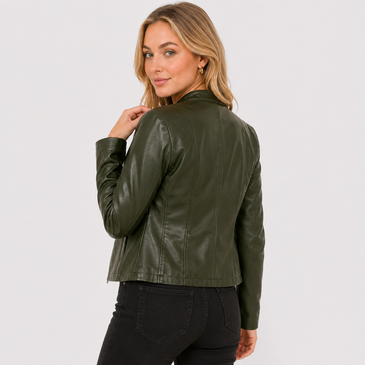 Montviro | Women's Leather Jacket - Full Zip Elegant Style