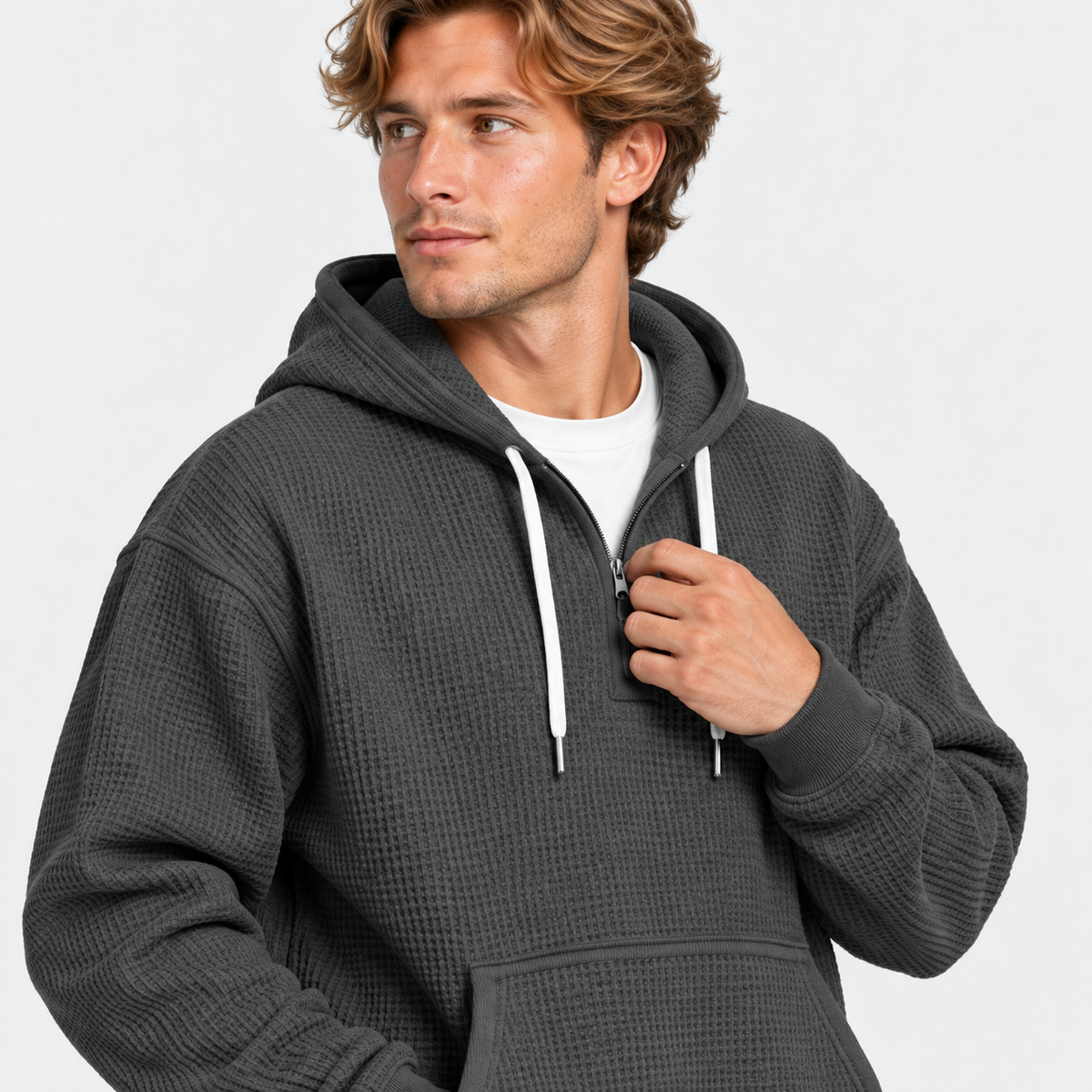 Montviro | Men's Hooded Two Piece Set Knit Casual Fall Winter Outfit