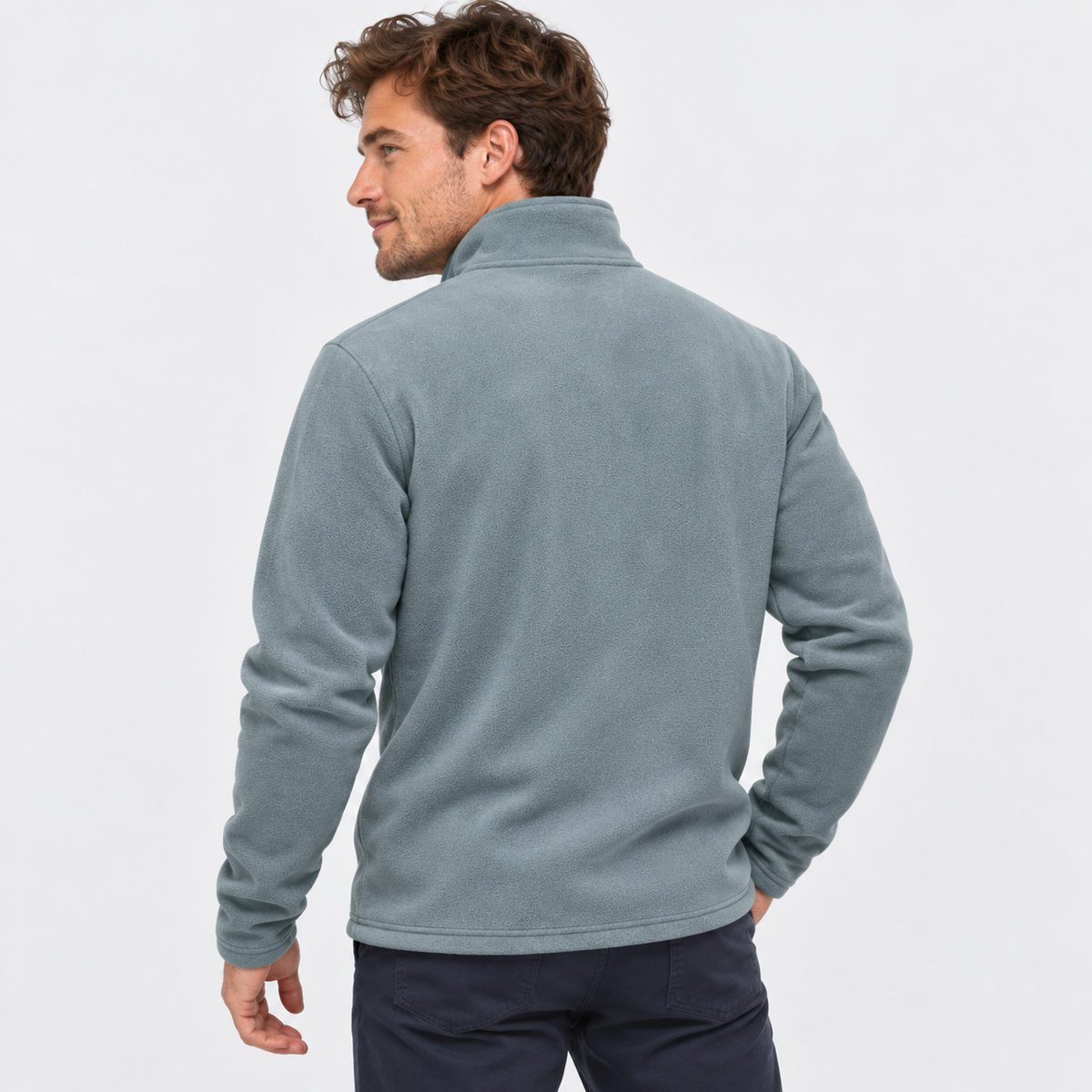Montviro | Men's Half-Zip Pullover - Solid Color Sweatshirt