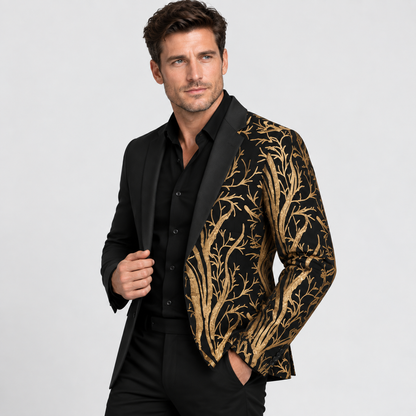 Montviro | Men’s Lapel Sequin Jacket Luxury Party Suit Style