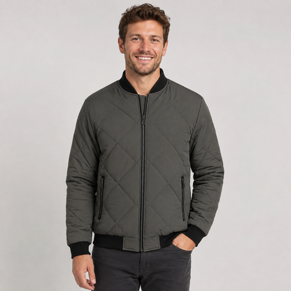 Montviro | Men's Stand Collar Jacket - Lined Zip-Up Winter Outerwear