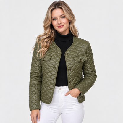Montviro | Women's Quilted Coat - Solid Color Fall Winter Style