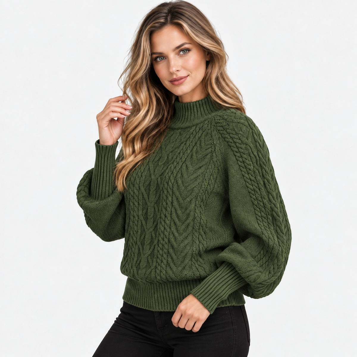 Montviro | Women’s Half Turtleneck Sweater Solid Color Casual Knitwear