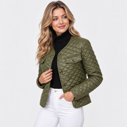 Montviro | Women's Quilted Coat - Solid Color Fall Winter Style