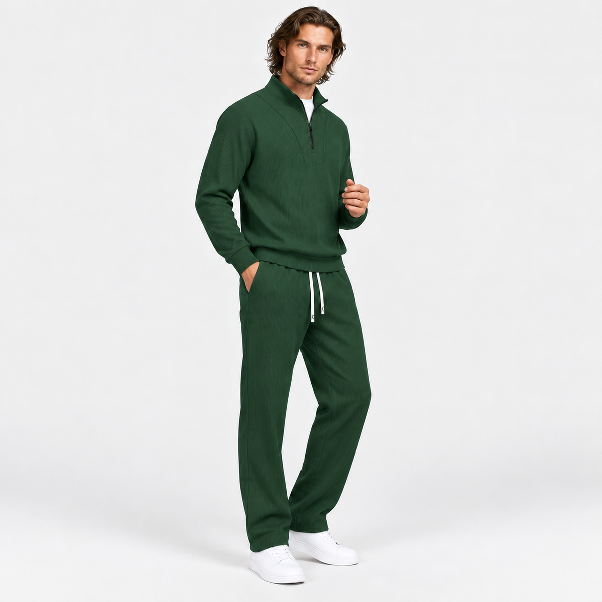Montviro | Men's Corduroy Suit Set Casual Business Winter Two Piece Outfit