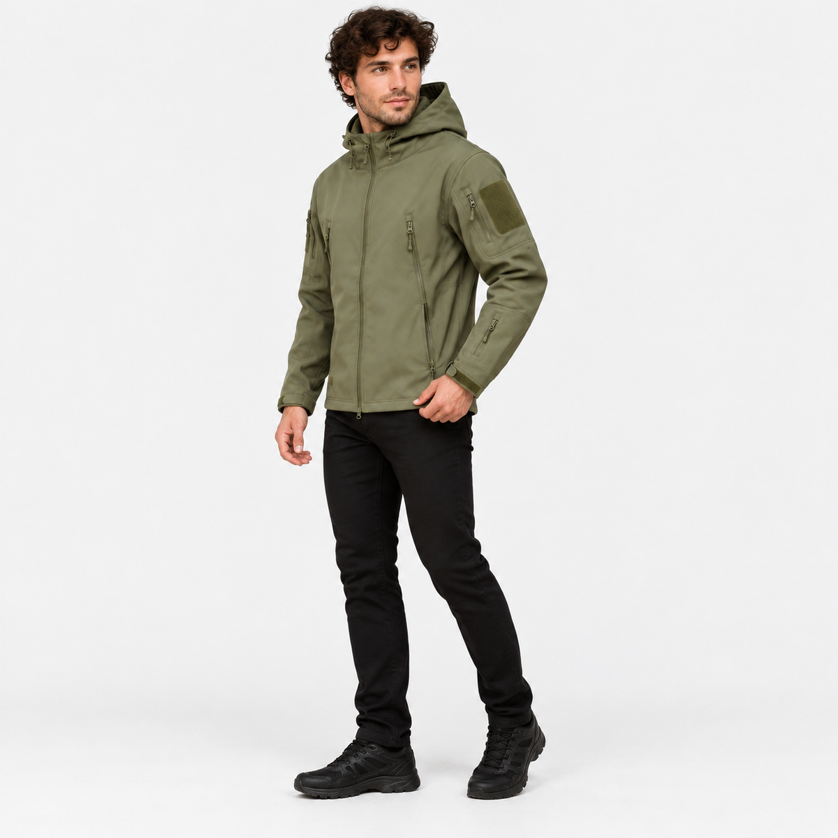 Montviro | Men's Softshell Jacket Fleece Lined Hooded Windproof Coat