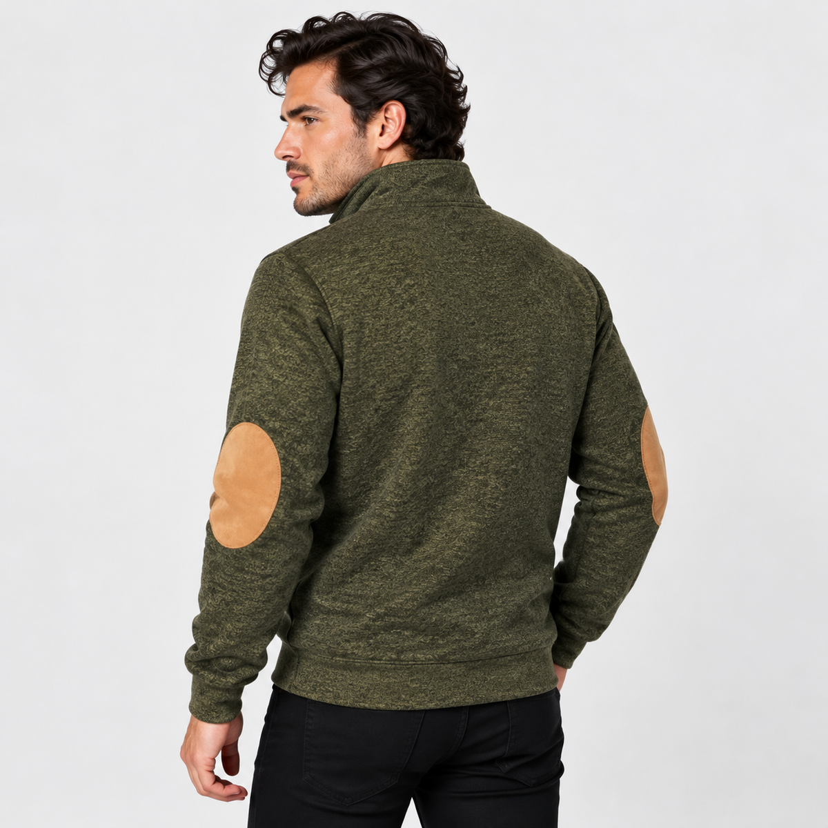 Montviro | Men's Collared Sweater Knit Pullover Button Detail Casual Top