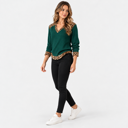 Montviro | Women’s Ribbed Texture Knit Top Relaxed Fit Spring Fall Wear