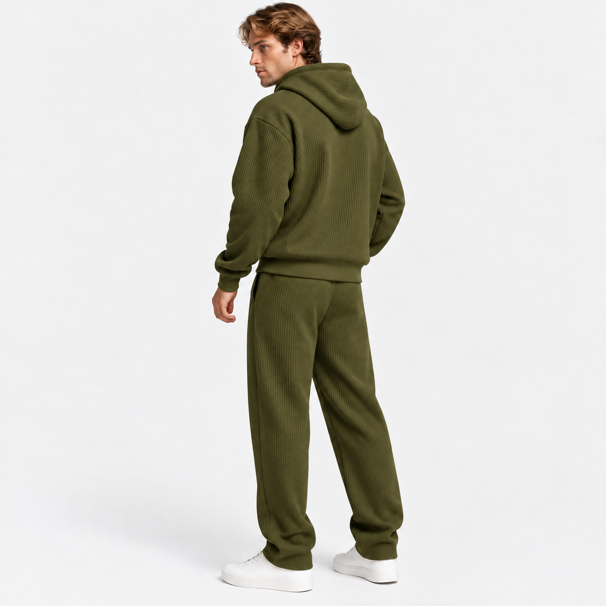 Montviro | Men's Hooded Two Piece Set Knit Casual Fall Winter Outfit