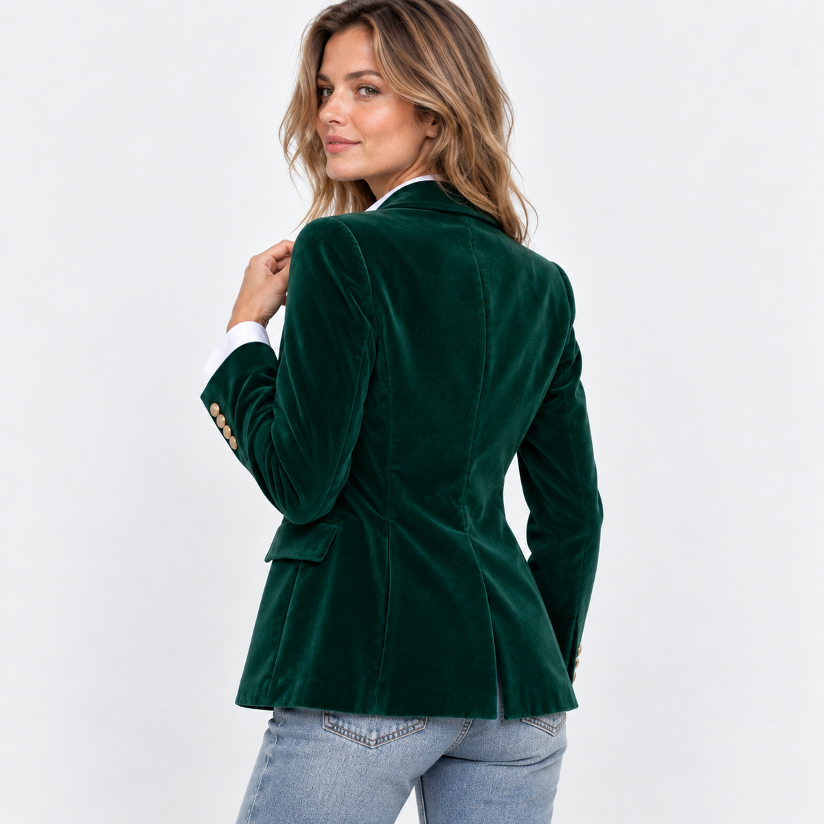 Montviro | Women’s Tailored Blazer Jacket Notch Collar Single Button Coat