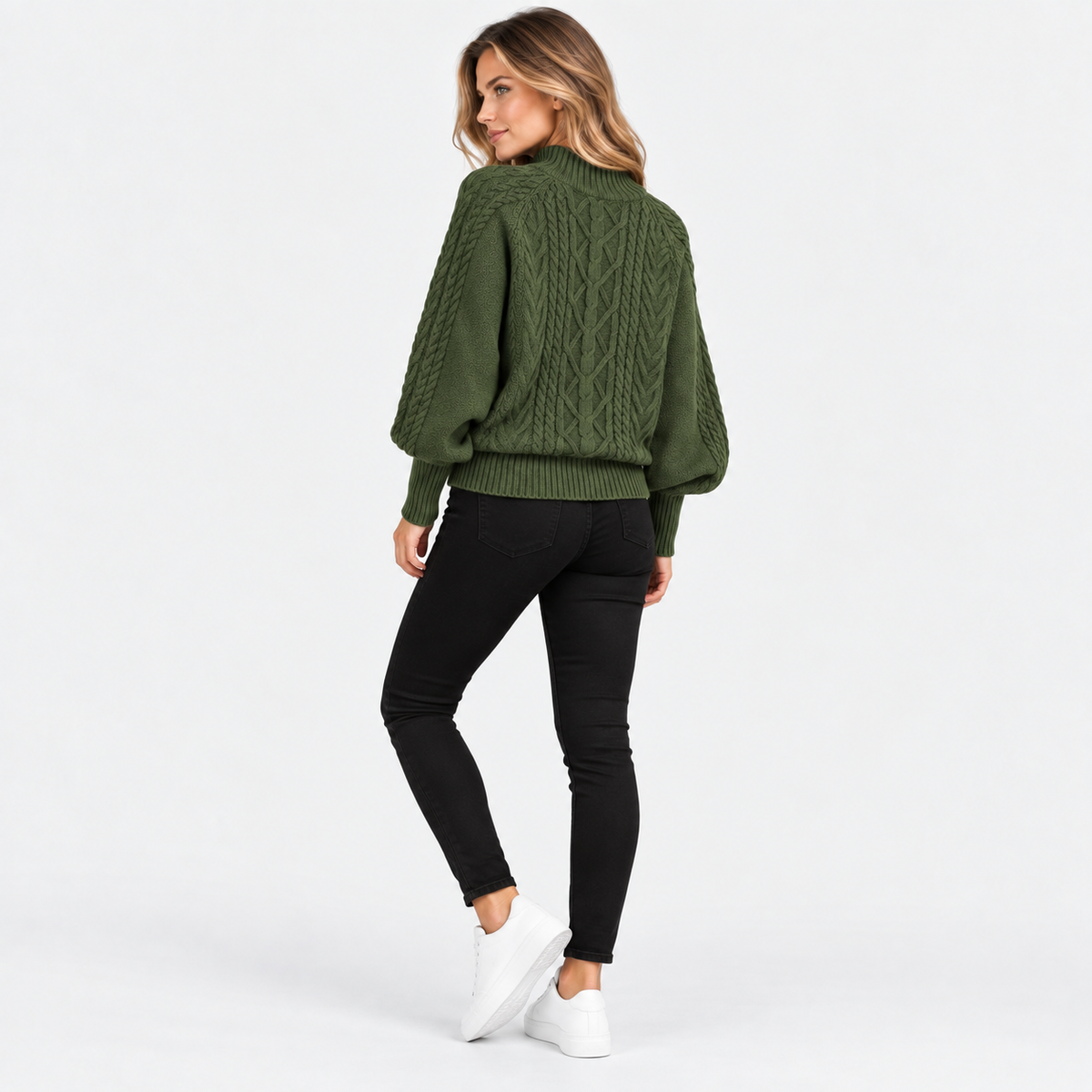 Montviro | Women’s Half Turtleneck Sweater Solid Color Casual Knitwear