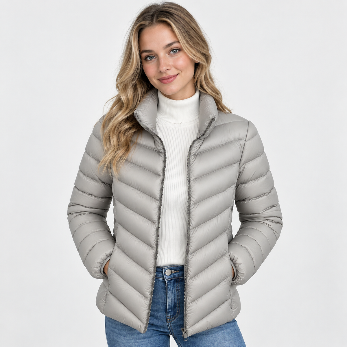 Montviro | Women's Stand Collar Jacket - Quilted Elegant Style
