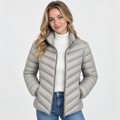Montviro | Women's Stand Collar Jacket - Quilted Elegant Style