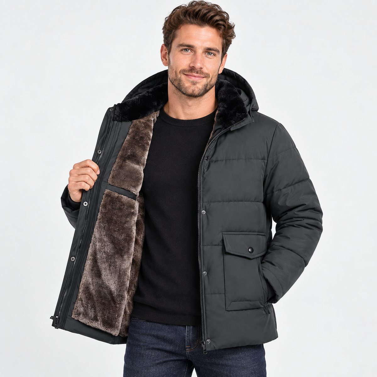 Montviro | Men's Hooded Padded Coat - Thickened Winter Outerwear
