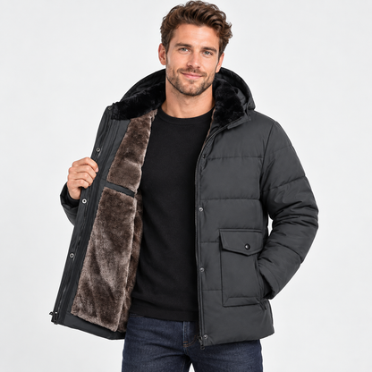 Montviro | Men's Hooded Padded Coat - Thickened Winter Outerwear
