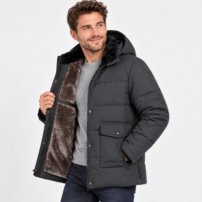 Montviro | Men's Hooded Padded Coat - Thickened Winter Outerwear
