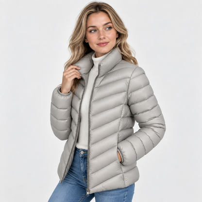 Montviro | Women's Stand Collar Jacket - Quilted Elegant Style