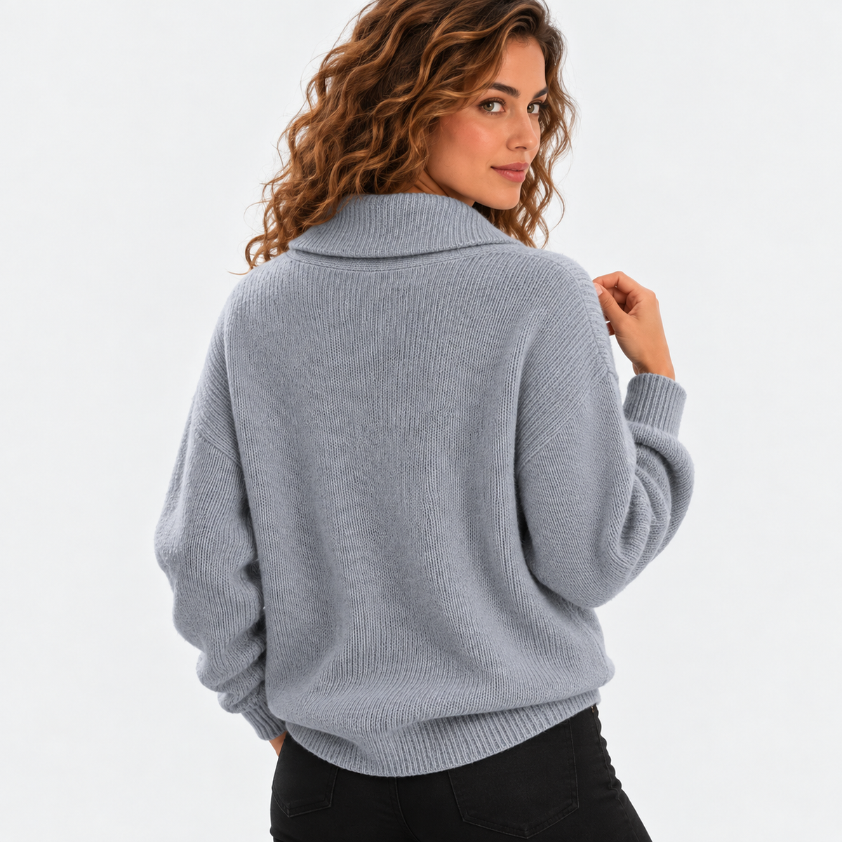 Montviro | Women's Oversized Knit Sweater with Shawl Collar