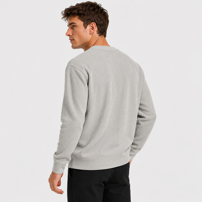 Montviro | Men's Crew Neck Sweater - Loose Fit Knit Pullover