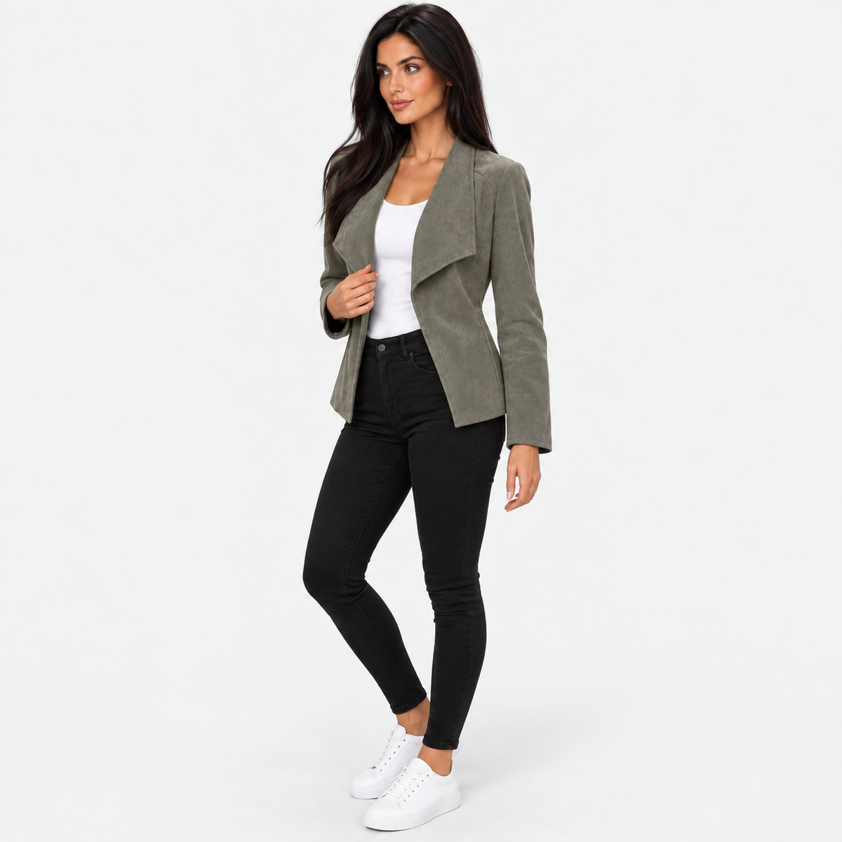 Montviro | Women’s Open Front Cardigan Jacket Elegant Fall Winter Outerwear