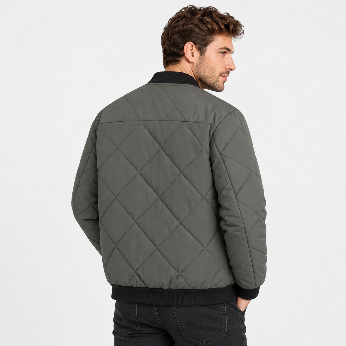 Montviro | Men's Stand Collar Winter Jacket - Lined Zip Front