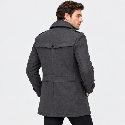 Montviro | Men's Wool Blend Tweed Jacket - Button Front Slim Fit