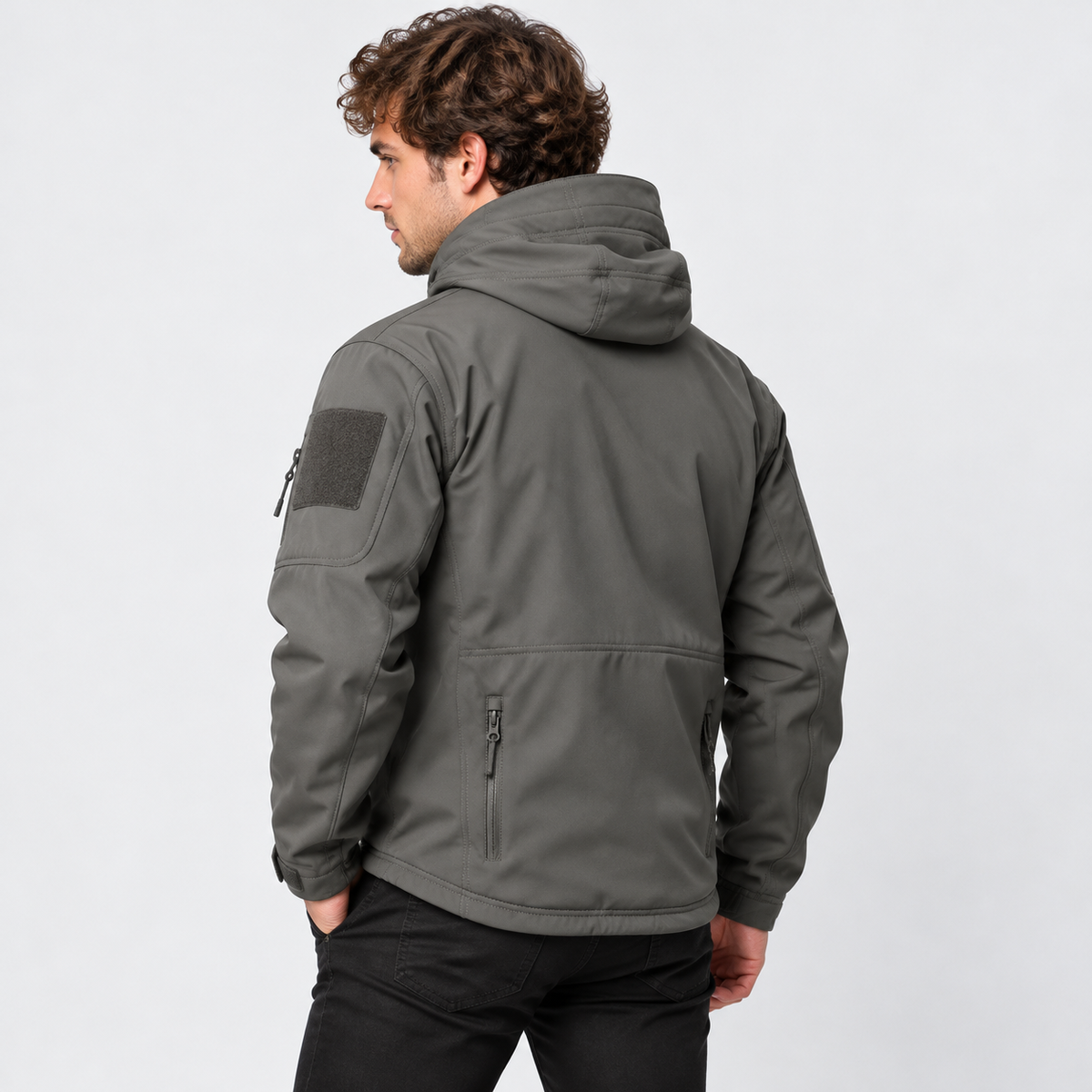 Montviro | Men's Softshell Jacket Fleece Lined Hooded Windproof Coat