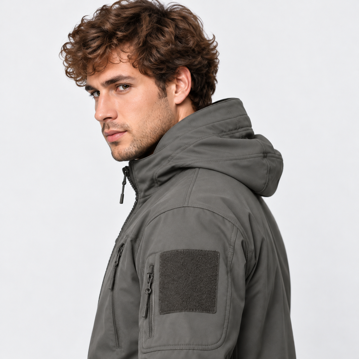 Montviro | Men's Softshell Jacket Fleece Lined Hooded Windproof Coat