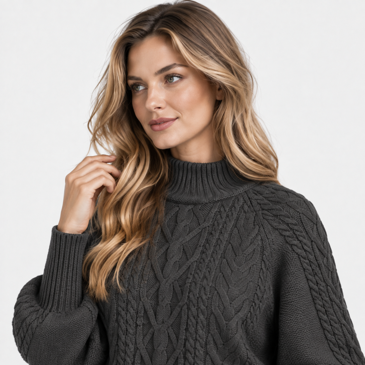 Montviro | Women’s Half Turtleneck Sweater Solid Color Casual Knitwear