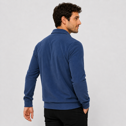 Montviro | Men's Casual Jacket - Corduroy Style Zip Front Lapel Collar