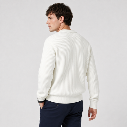 Montviro | Men's Crew Neck Sweater - Loose Fit Knit Pullover
