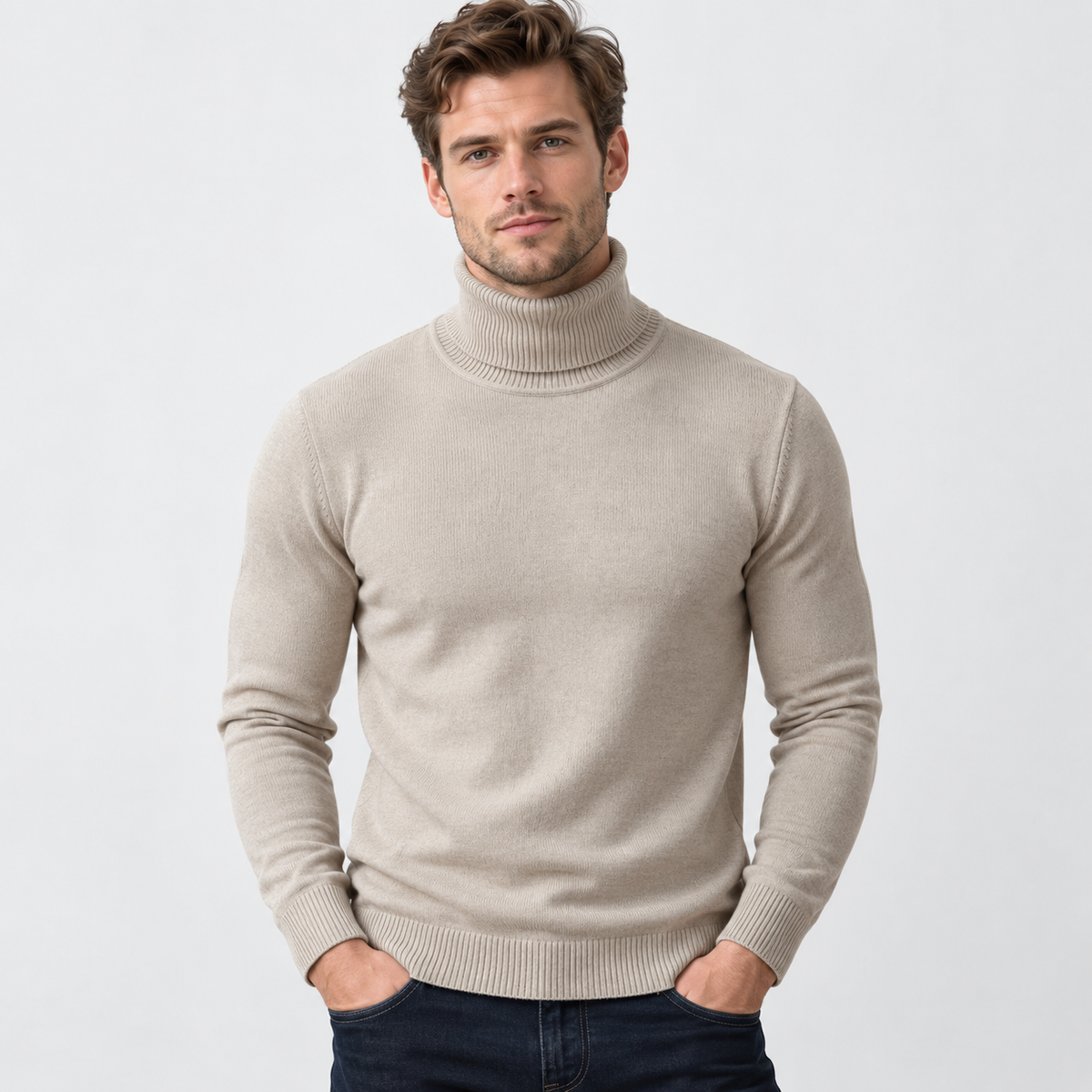 Montviro | Men's Viscose Sweater Rib Knit Crew Neck Regular Fit