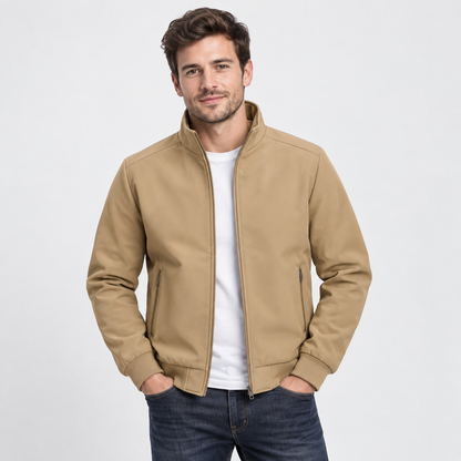 Montviro | Men's Padded Winter Jacket - Stand Collar Zip-Up Style