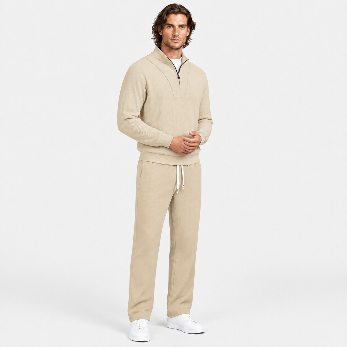 Montviro | Men's Corduroy Suit Set Casual Business Winter Two Piece Outfit