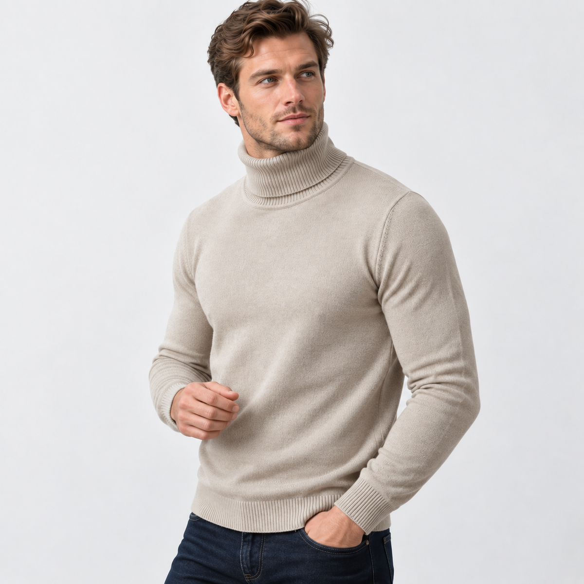 Montviro | Men's Viscose Sweater Rib Knit Crew Neck Regular Fit