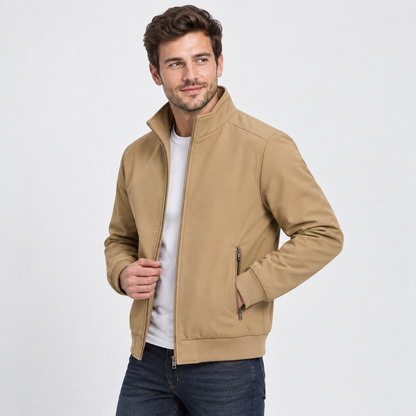 Montviro | Men's Padded Winter Jacket - Stand Collar Zip-Up Style