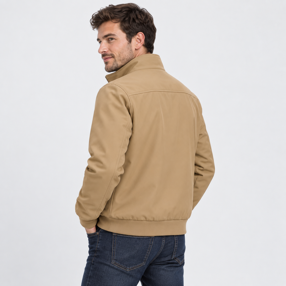 Montviro | Men's Padded Winter Jacket - Stand Collar Zip-Up Style