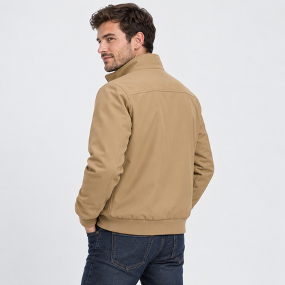 Montviro | Men's Padded Winter Jacket - Stand Collar Zip-Up Style