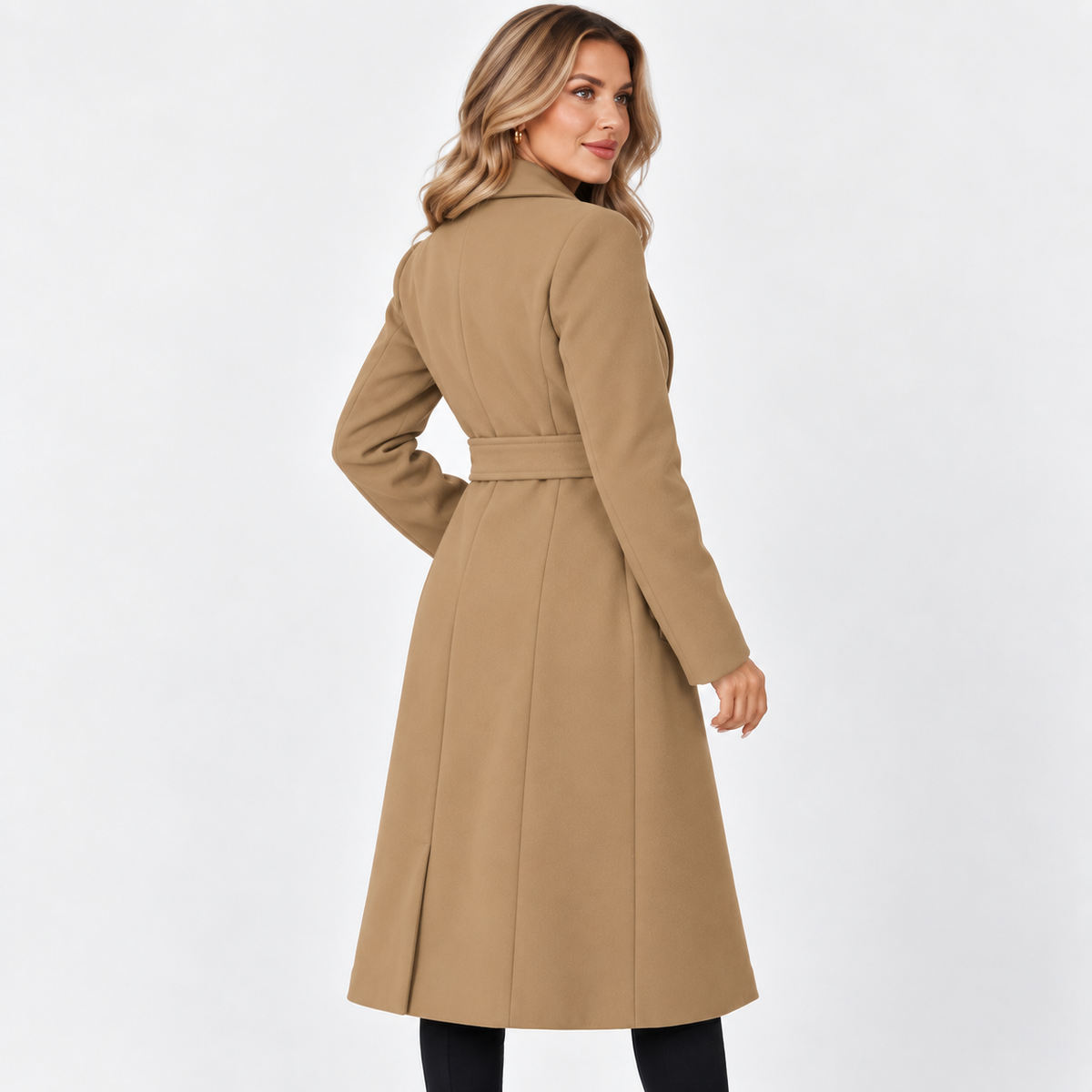 Montviro | Women's Belted Trench Coat - Long Elegant Outerwear