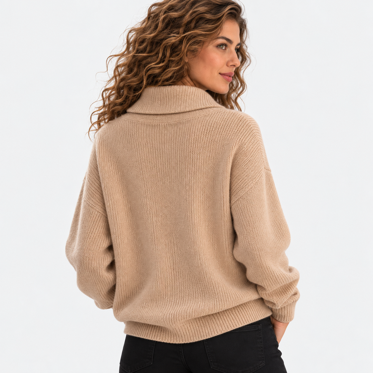 Montviro | Women's Oversized Knit Sweater with Shawl Collar