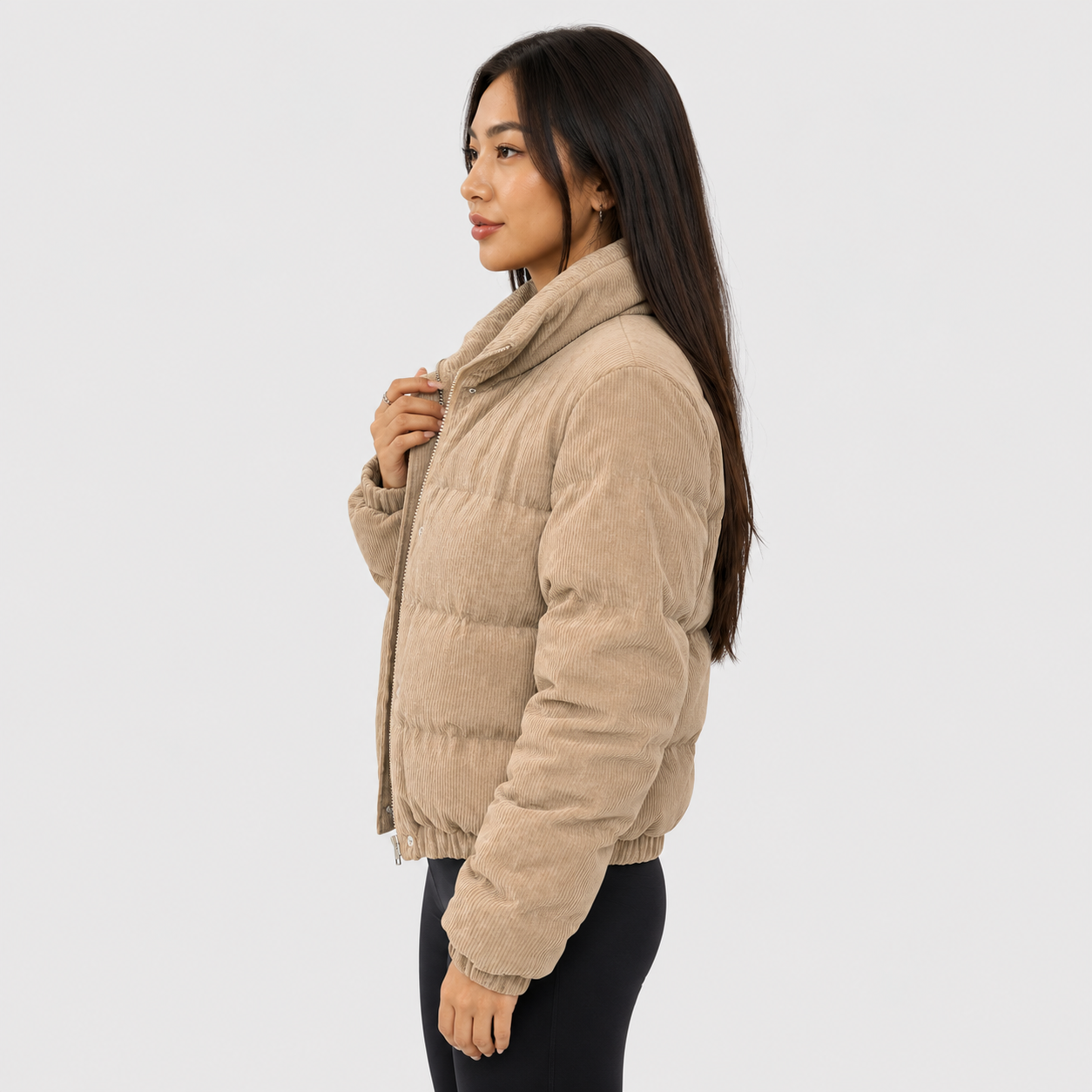 Montviro | Women's Quilted Jacket - Warm Padded Zip-Up Winter Coat