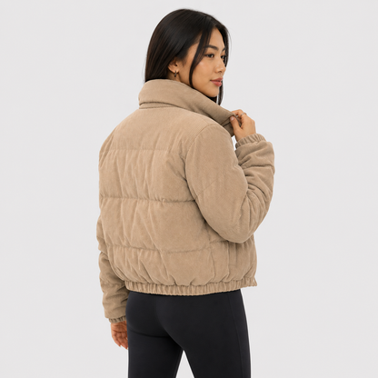 Montviro | Women's Quilted Jacket - Warm Padded Zip-Up Winter Coat