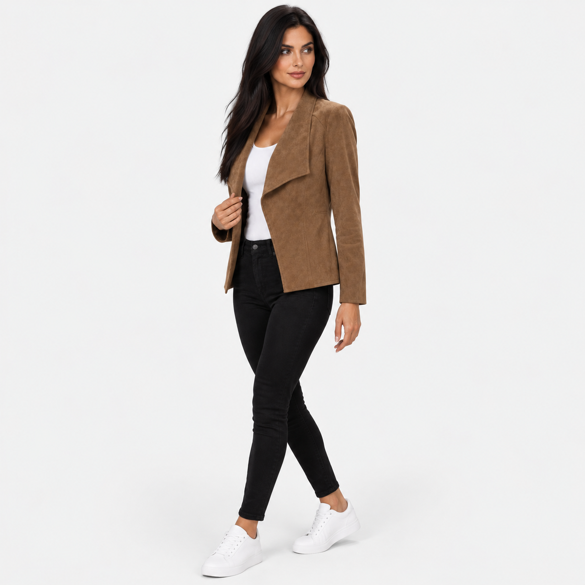 Montviro | Women’s Open Front Cardigan Jacket Elegant Fall Winter Outerwear