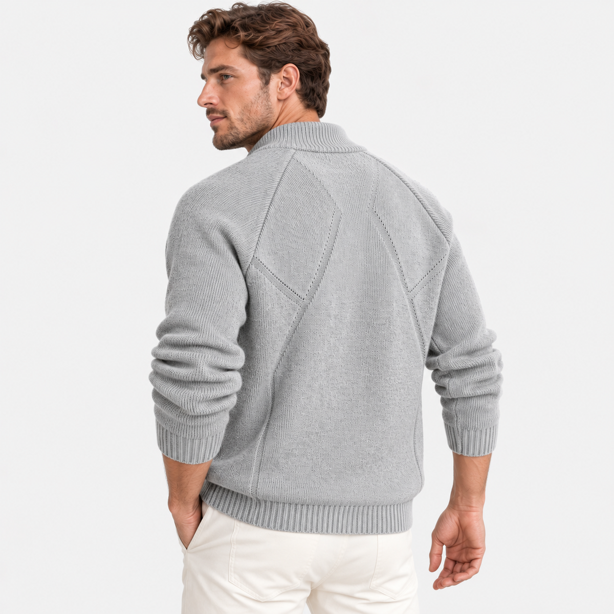 Montviro | Men’s Fleece Half Zip Pullover Sweatshirt Stretch Casual Top