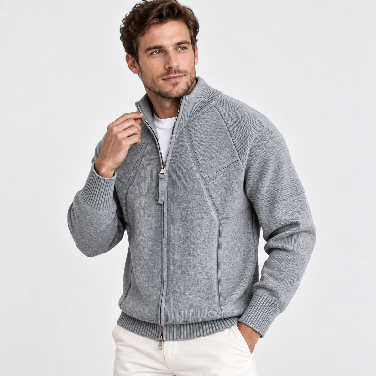Montviro | Men’s Fleece Half Zip Pullover Sweatshirt Stretch Casual Top