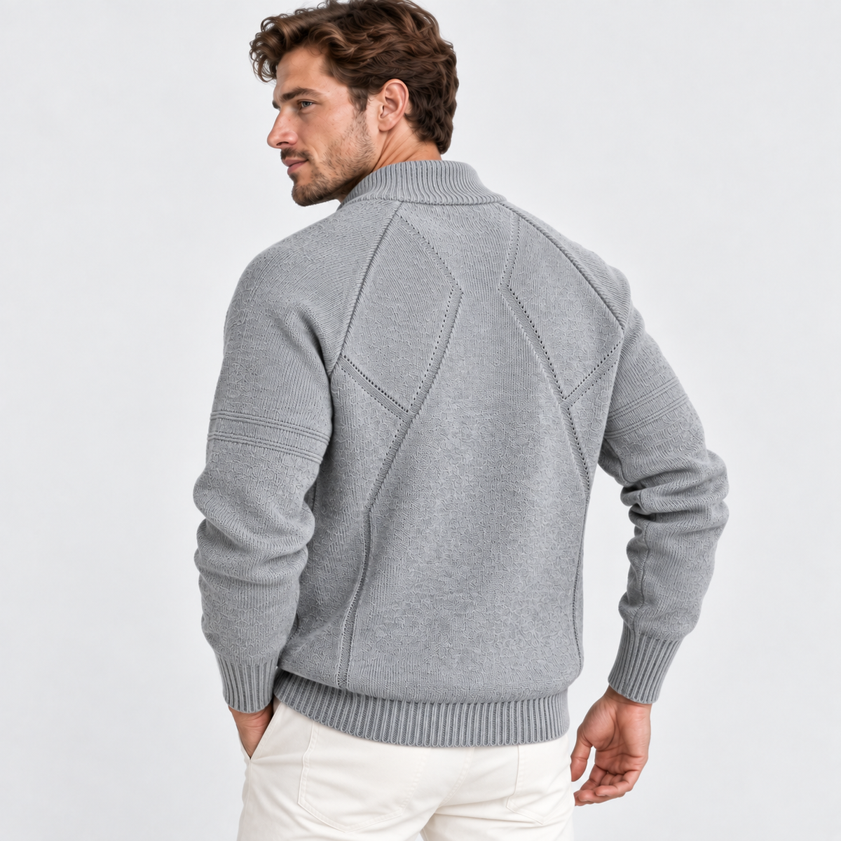 Montviro | Men’s Fleece Half Zip Pullover Sweatshirt Stretch Casual Top
